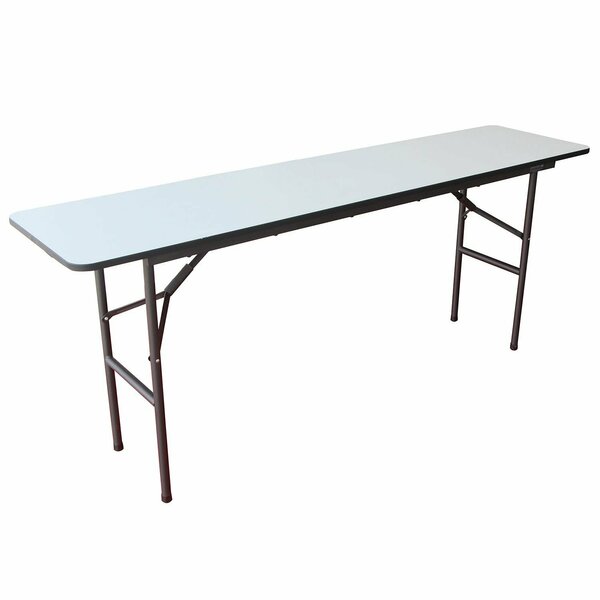 Interion By Global Industrial Interion Folding Wood Seminar Table, 72inW x 18inL, Gray 695834GY